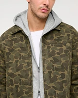 Lightweight Cropped Zip Workwear Jacket