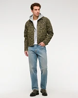 Lightweight Cropped Zip Workwear Jacket