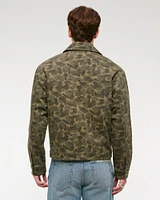 Lightweight Cropped Zip Workwear Jacket