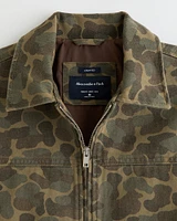Lightweight Cropped Zip Workwear Jacket