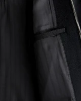 Cropped Wool-Blend Zip Jacket
