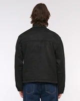 Lightweight Cropped Vegan Leather Easy Zip Jacket
