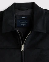 Lightweight Cropped Vegan Leather Easy Zip Jacket
