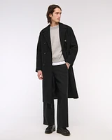 Double-Breasted Wool-Blend Coat