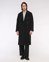 Double-Breasted Wool-Blend Coat