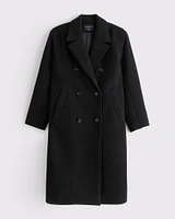 Double-Breasted Wool-Blend Coat