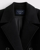 Double-Breasted Wool-Blend Coat