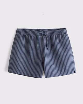 Pull-On Wide Seersucker Swim Trunk