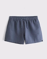 Pull-On Wide Seersucker Swim Trunk
