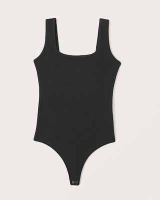 Cotton-Blend Seamless Fabric Tank Bodysuit