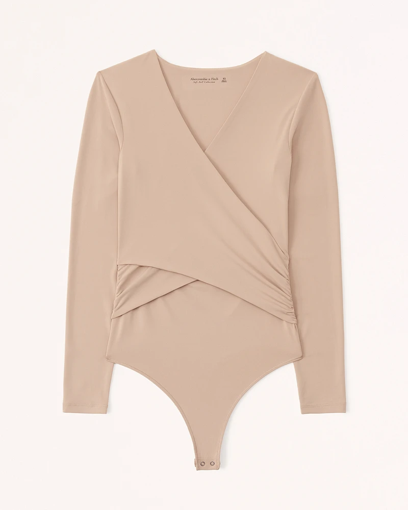 Long-Sleeve Wrap Bodysuit