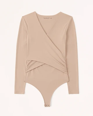 Long-Sleeve Wrap Bodysuit