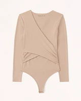 Long-Sleeve Wrap Bodysuit