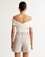 Sleek Seamless Ruched Wrap Bodysuit