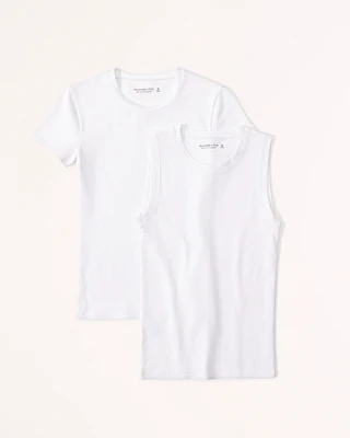 2-Pack Essential Tuckable Crew Tops