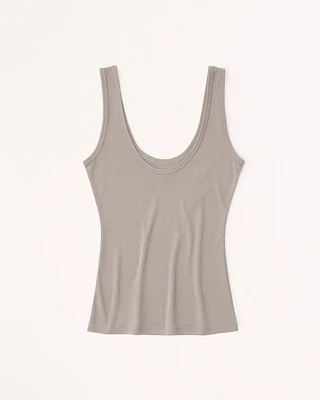 Sandwash Rib Tuckable Scoopneck Tank