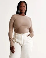 Essential Long-Sleeve Featherweight Rib Tuckable Top