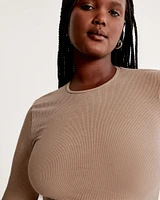 Essential Long-Sleeve Featherweight Rib Tuckable Top