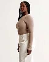 Essential Long-Sleeve Featherweight Rib Tuckable Top