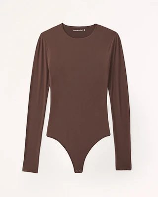 Soft Matte Seamless Long-Sleeve Crew Bodysuit