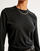 Essential Long-Sleeve Skimming Tee