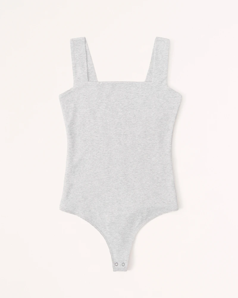 Cotton Seamless Fabric Squareneck Bodysuit