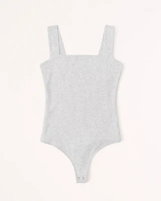 Cotton Seamless Fabric Squareneck Bodysuit