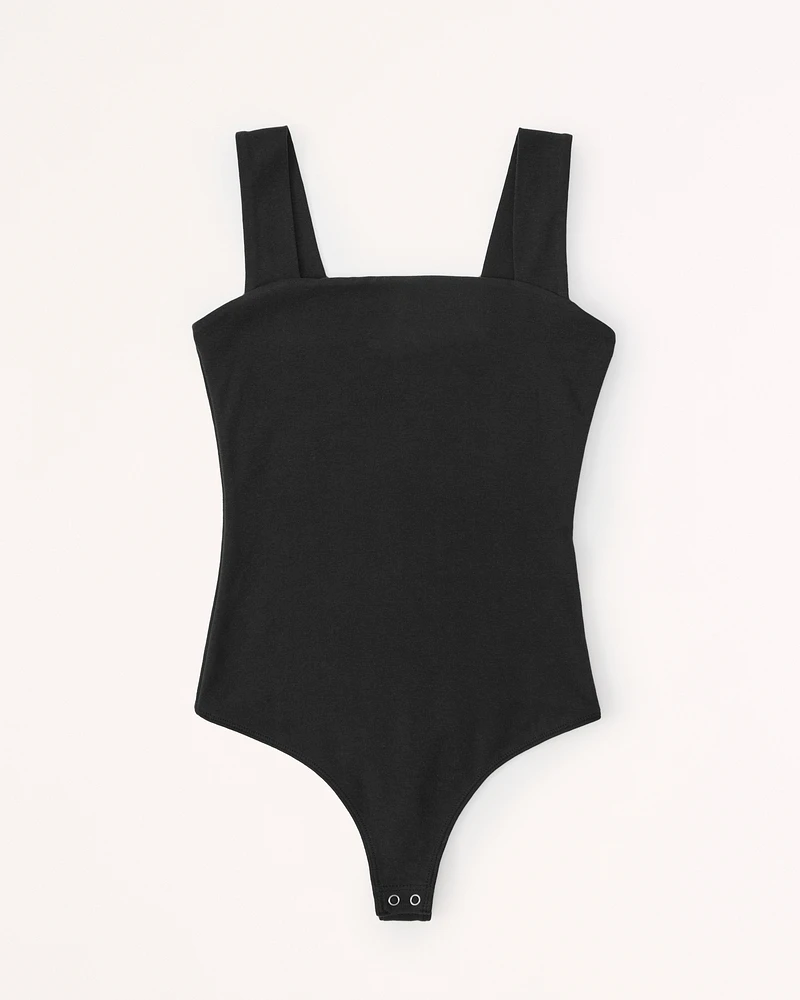 Cotton Seamless Fabric Squareneck Bodysuit