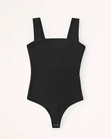 Cotton Seamless Fabric Squareneck Bodysuit