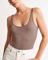 Seamless Rib Fabric Scoopneck Bodysuit