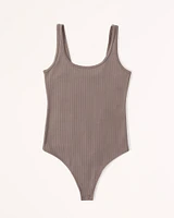 Seamless Rib Fabric Scoopneck Bodysuit