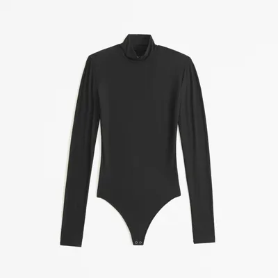 Women's Soft Matte Seamless Long-Sleeve Slash Bodysuit