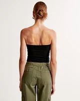 Cotton-Blend Seamless Fabric Tube Top