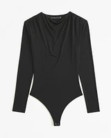 Long-Sleeve Cowl Neck Bodysuit