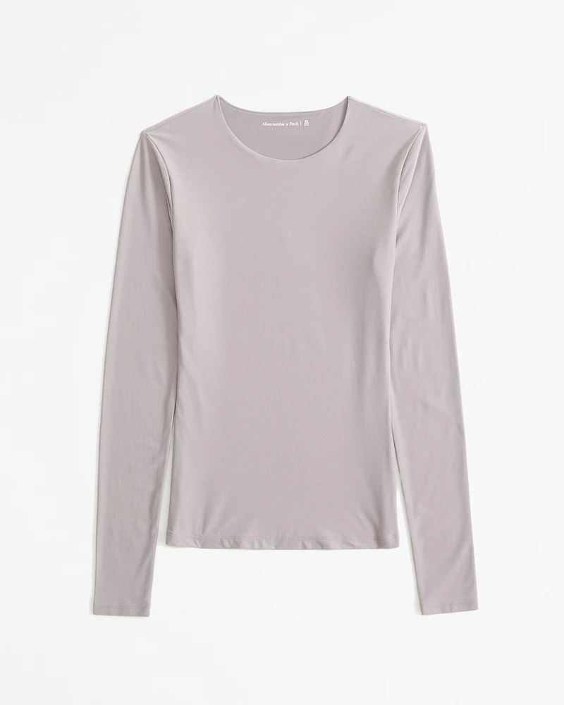 Soft Matte Seamless Tuckable Long-Sleeve Tee