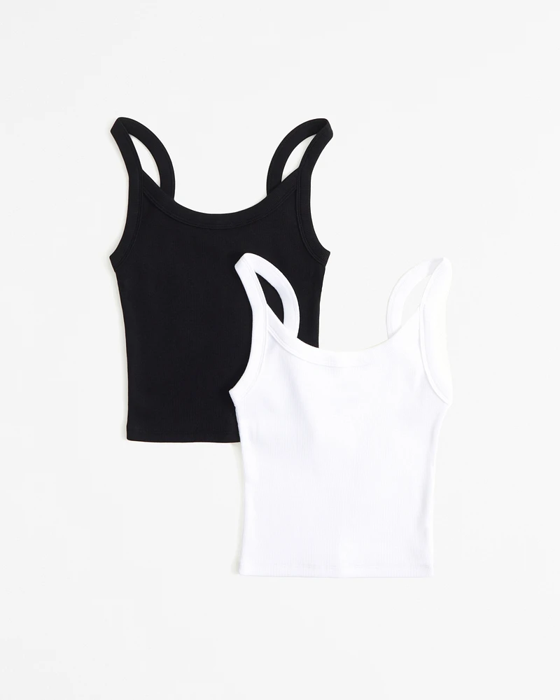 2-Pack Essential Rib 90s Scoopneck Tanks