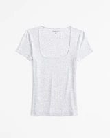 Featherweight Rib Tuckable Squareneck Top