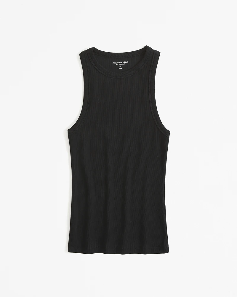 Essential Tuckable High-Neck Rib Tank