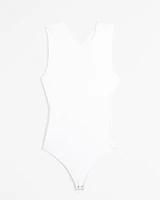 Soft Matte Seamless Cross-Back Shell Bodysuit