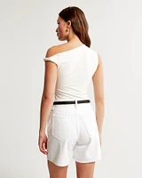 Asymmetrical Cotton-Modal Twist Top