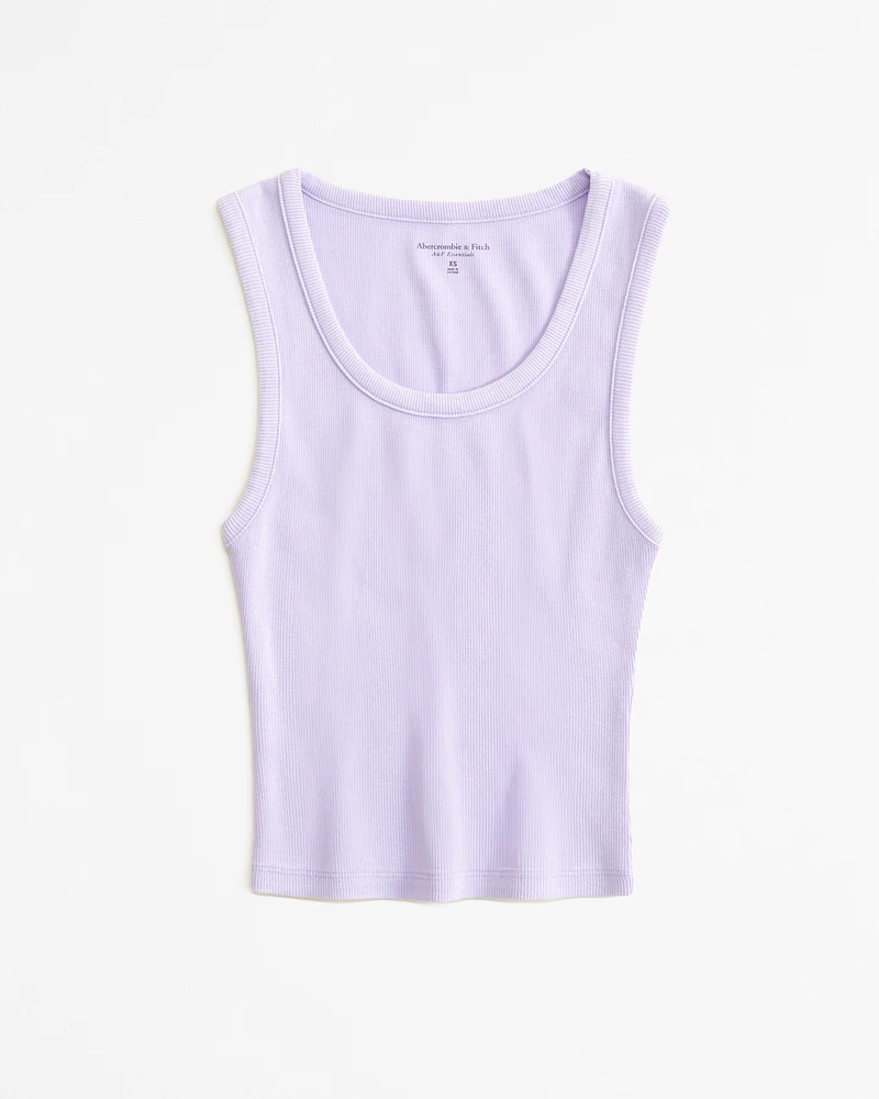 Essential High Scoopneck Rib Tank