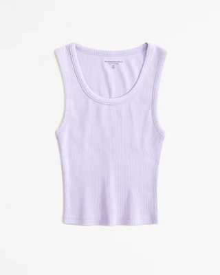 Essential High Scoopneck Rib Tank