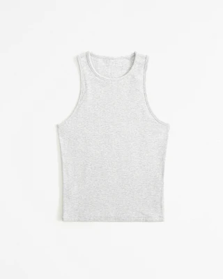 Cotton-Blend Seamless Fabric High-Neck Tank