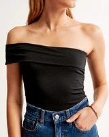 Asymmetrical Cotton-Modal Top