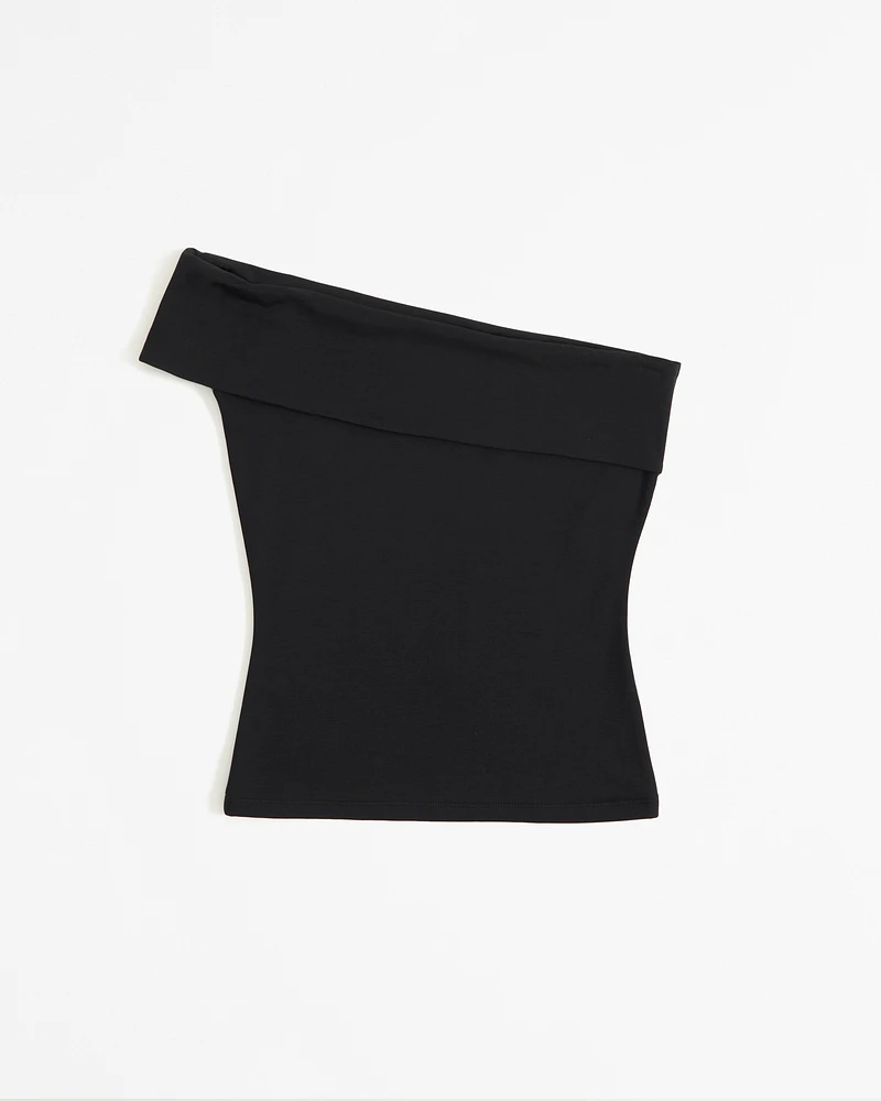 Asymmetrical Cotton-Modal Top