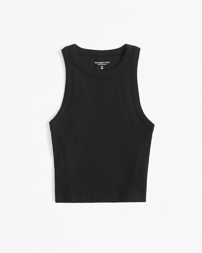 Essential High-Neck Rib Tank