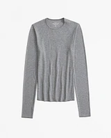 Long-Sleeve Featherweight Rib Tuckable Top