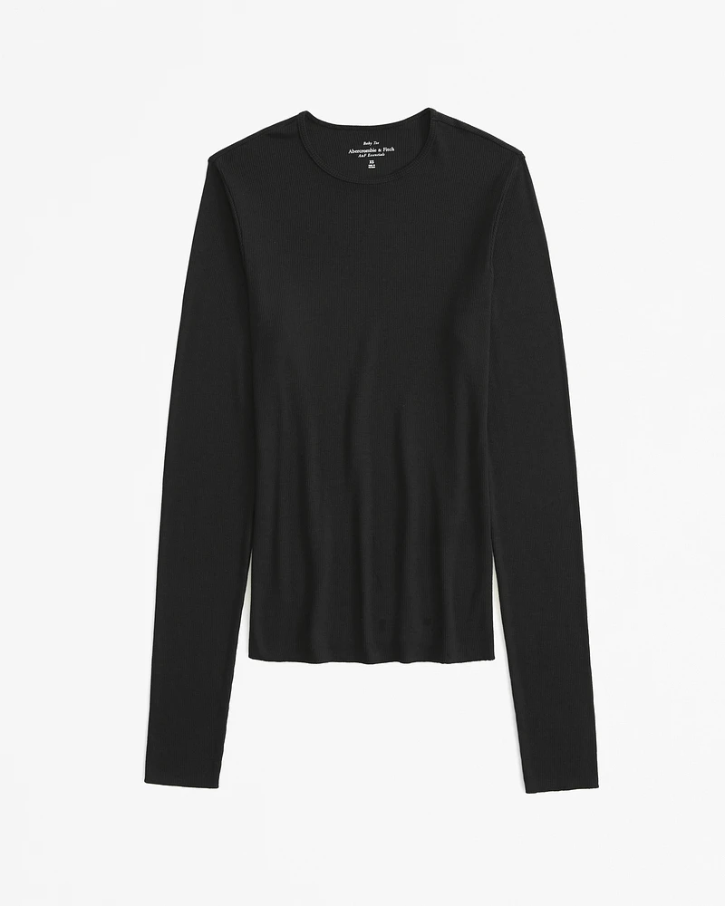 Long-Sleeve Featherweight Rib Tuckable Top