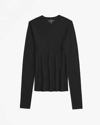 Long-Sleeve Featherweight Rib Tuckable Top