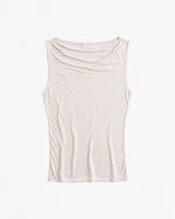 Sheer Jersey Draped Top
